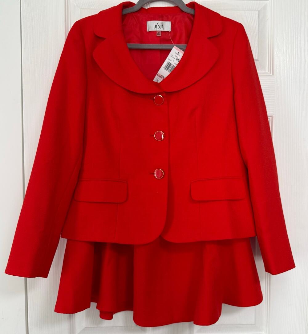 Le Suit New With Tag Scarlet Women's 2 Pcs. Skirt Suit Set Size 10